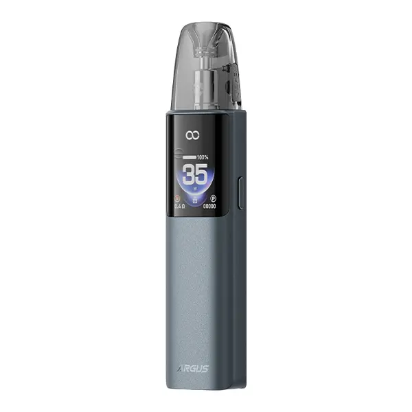 voopoo-argus-g4-3.jpg VooPoo Argus G4 Pod Kit in Grau mit TFT-Display, Pod aufgesetzt, Frontansicht
