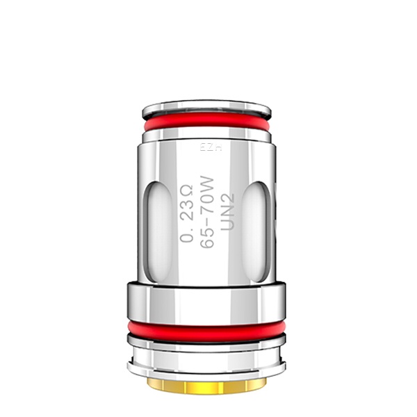 Uwell Crown 5 UN2 Meshed-H Verdampferkopf 0.23 Ohm in Silber-Rot, Einzelansicht freistehend