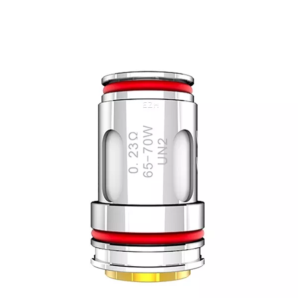 Uwell Crown 5 UN2 Meshed-H Verdampferkopf 0.23 Ohm in Silber-Rot, Einzelansicht freistehend