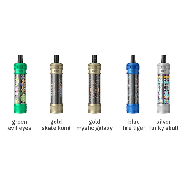 Aspire Magnum Pod Kit – 5 Varianten: Green Evil Eyes, Gold Skate Kong, Mystic Galaxy, Blue Fire Tiger, Silver Funky Skull