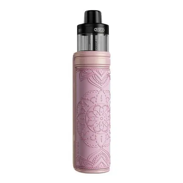 VooPoo Drag X2 Pod Kit E-Zigarette in Rosa mit Mandala-Gravur, Frontansicht