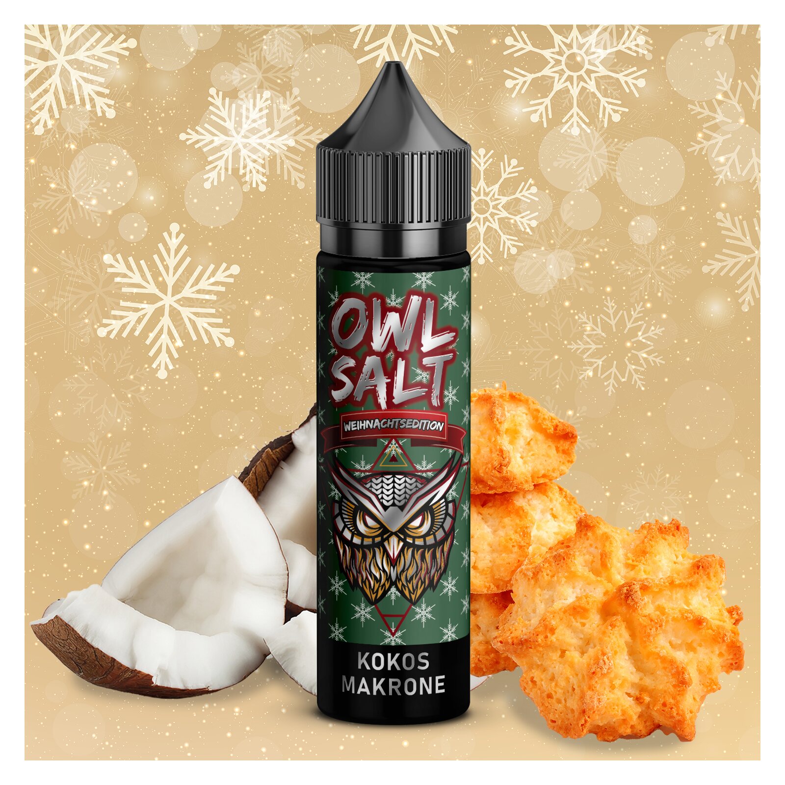 owl-salt-longfill-kokosmakrone-aroma-weihnachtsedition-10-ml-in-60-ml.jpg Weihnachtsedition - Kokosmakrone - Longfill