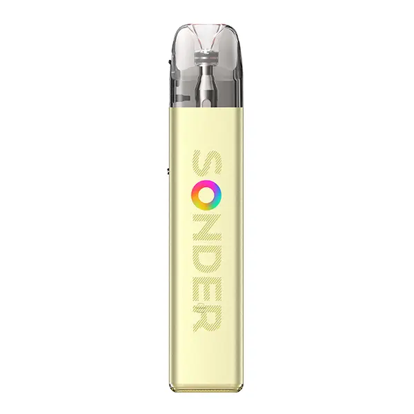 GeekVape Sonder Q2 Pod Kit in Hellgelb – schlanker Akkuträger mit transparentem Pod, Vorderansicht