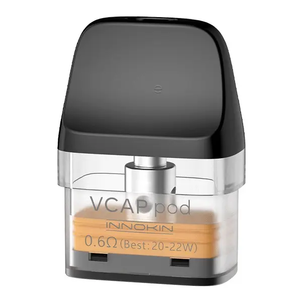 Innokin VCAP Ersatz-Pod mit orangefarbenem Coil, 0,6 Ohm, transparentes Gehäuse