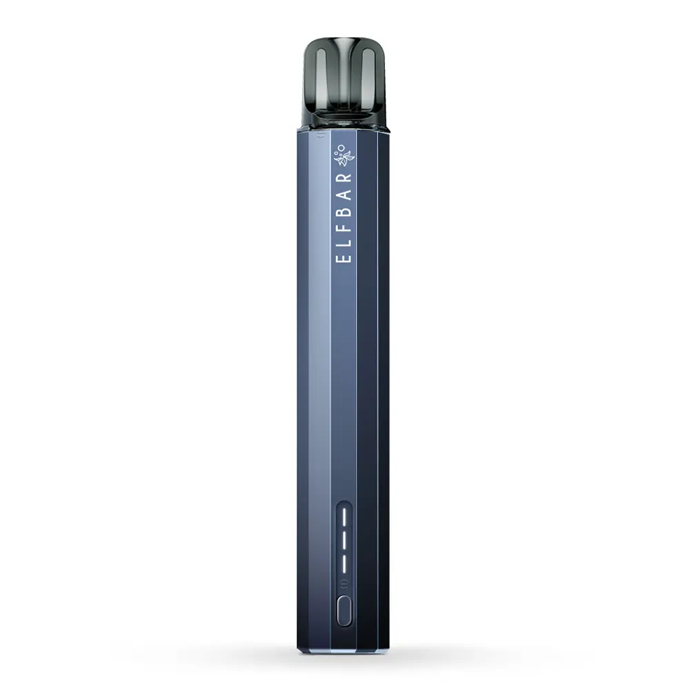 Elfbar Elfa Turbo Pro Refillable Pod Kit in Blaugrau, schlankes Pod-System mit zwei aufgesteckten Pods