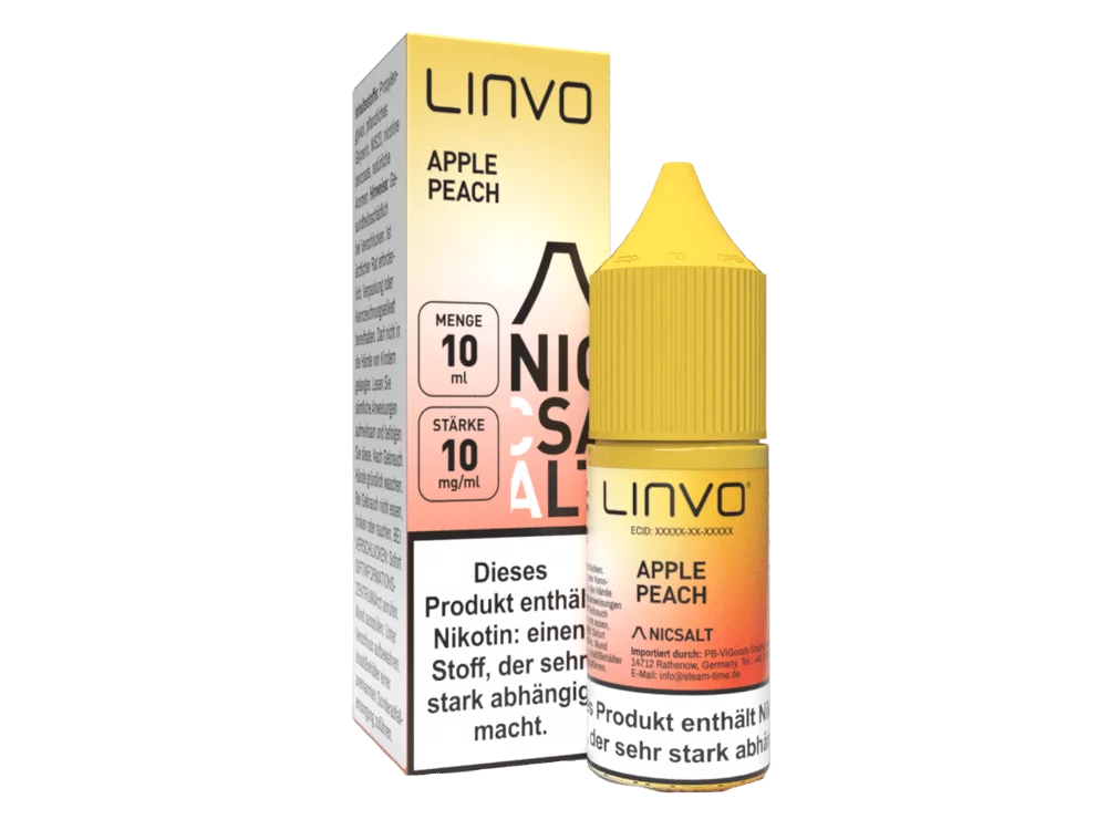 Linvo_Nicsalt_Apple-Peach_10mg_1000x750.png Linvo - Apple Peach - 10ml Nikotinsalz Liquid
