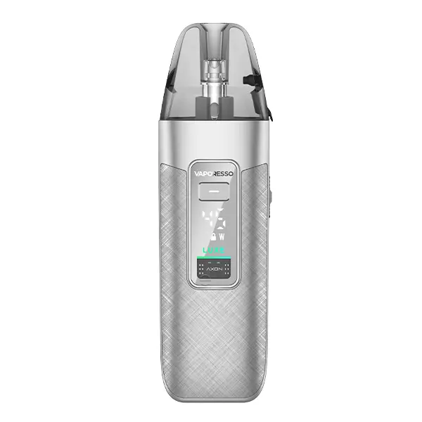 Vaporesso Luxe X3 Pod Kit in Silber – kompaktes Pod-System mit Display und transparentem Aufsatz