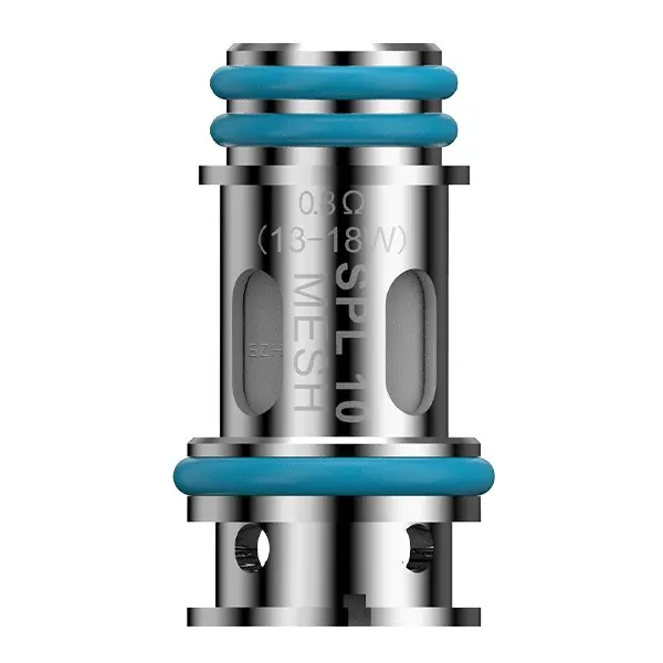nevoks-spl-10m-coil-verdampferkopf-3 Nevoks SPL-10 M Mesh Verdampferkopf mit türkisfarbenen Ringen und Beschriftung