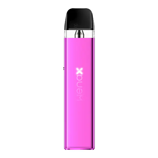 GeekVape Wenax Q Mini Kit in Pink – schlankes Pod-System in Magenta mit schwarzem Mundstück, Frontansicht
