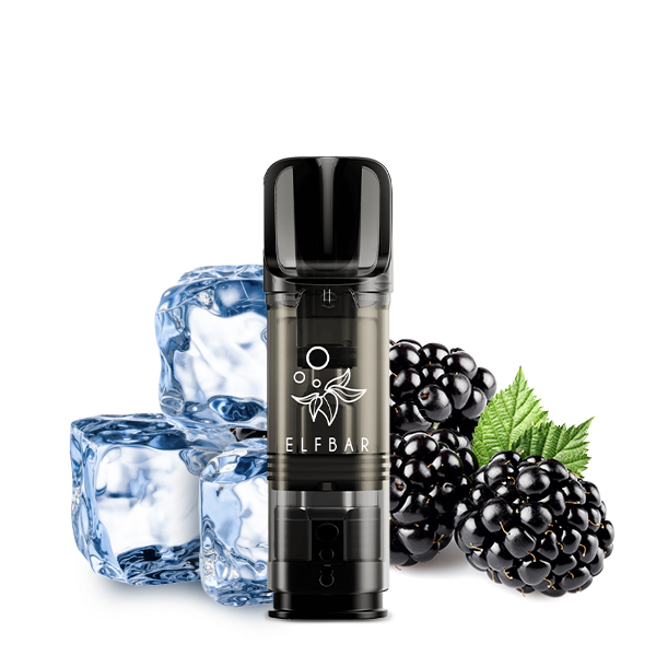 Elfbar Elfa Prefilled Pod Blackberry Ice 20mg/ml – schwarzer Pod mit Brombeeren und Eiswürfeln