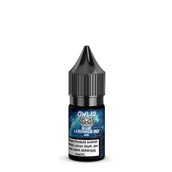 OWL IQ Blue Lemonade Mix 10ml Nikotinsalz-Liquid in schwarzer Flasche mit blauem Design