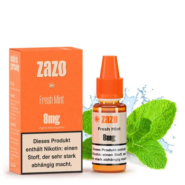 source843680.jpg ZAZO Classics Fresh Mint 10ml Liquid, orangefarbene Box und Flasche, 8mg Nikotin