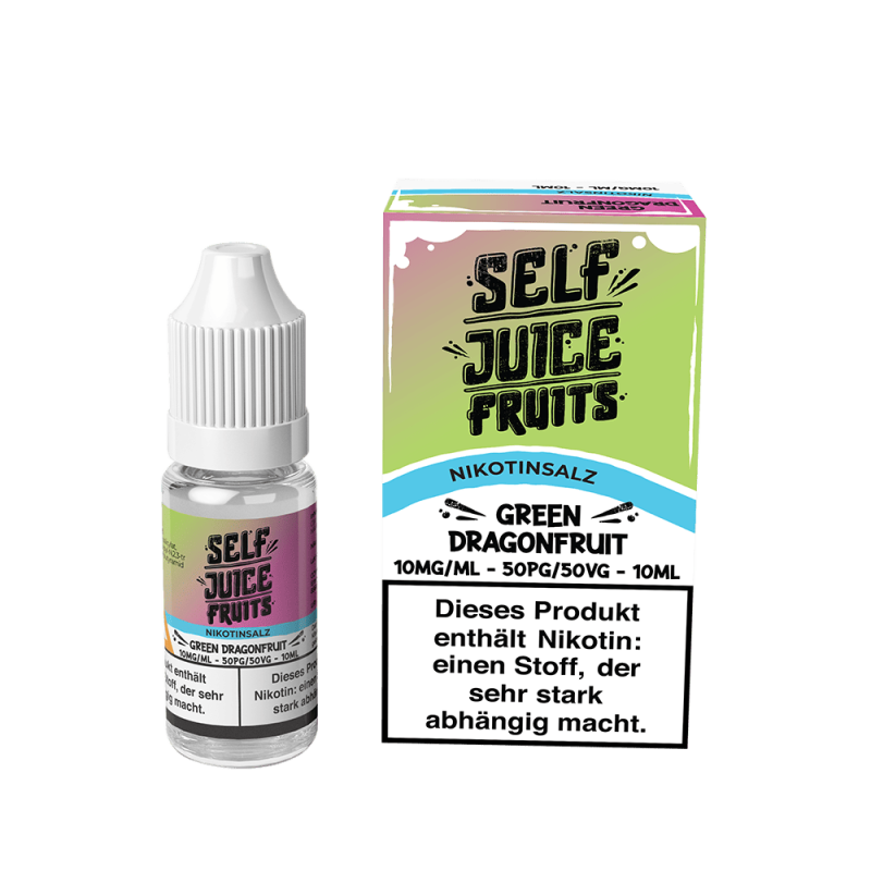 Self Juice Fruits Green Dragonfruit 10ml Nikotinsalz-Liquid Flasche mit Karton, Nikotinsalz-Variante