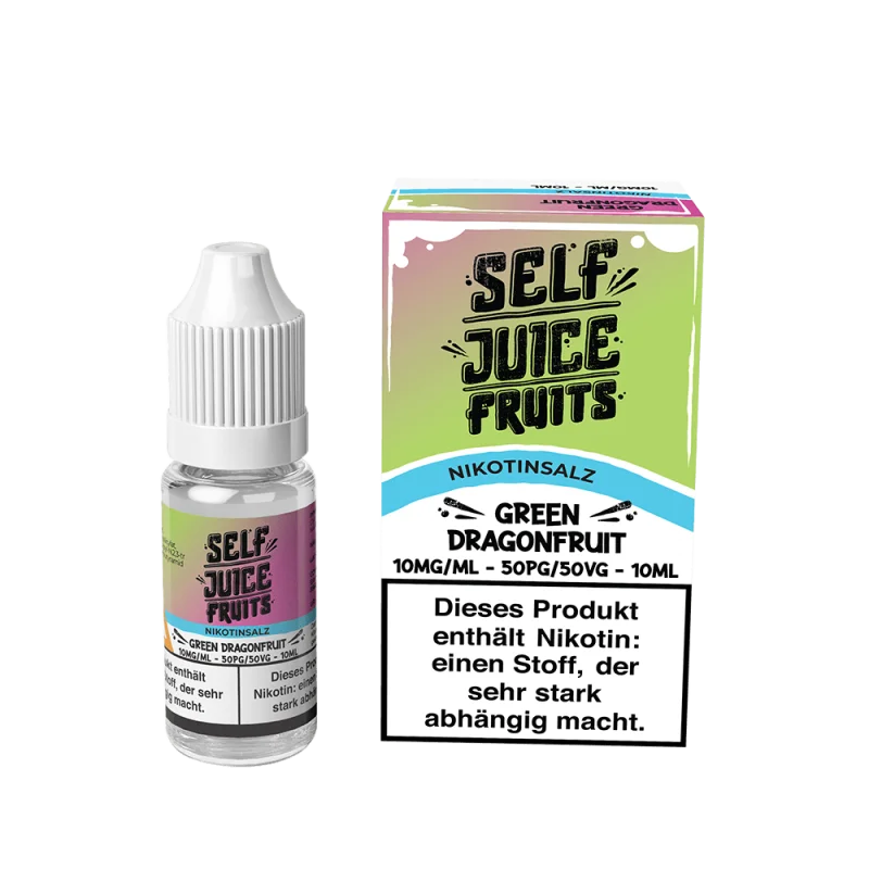 Self Juice Fruits Green Dragonfruit 10ml Nikotinsalz-Liquid Flasche mit Karton, Nikotinsalz-Variante