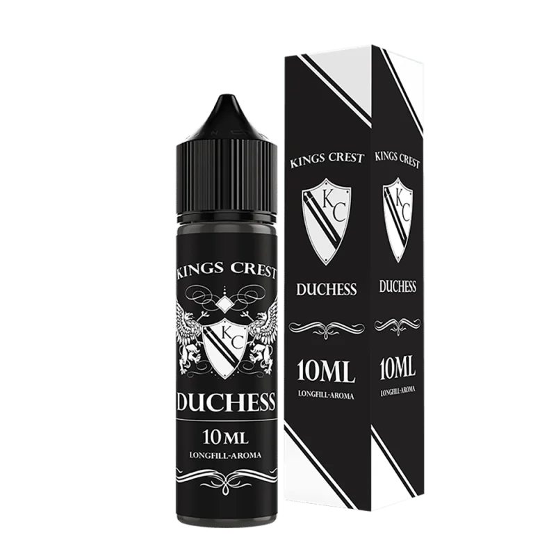 KIC105_800x800.png?ts=1763623834 Kings Crest Duchess Longfill 10ml in schwarzer Flasche mit schwarz-weißer Verpackungsbox