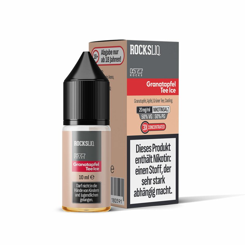 RocksLiq - Granatapfel Tee Ice - 10ml Nikotinsalzliquid