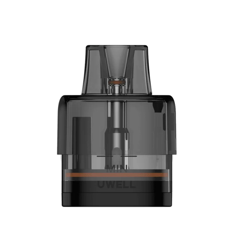 Uwell Typhos Dual Mesh Ersatz-Pod in Schwarz mit braunem Akzent, Einzelansicht