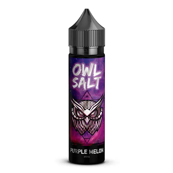 OWL Salt Purple Melon Longfill 60ml Flasche in lila-violettem Design mit Eule