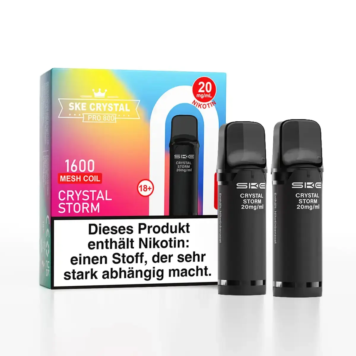 2x SKE - Crystal 800 Pro Prefilled Pod - Crystal Storm