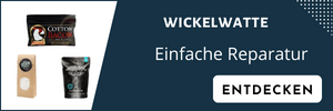 Verschiedene Arten von Watte zum Selbstwickeln.