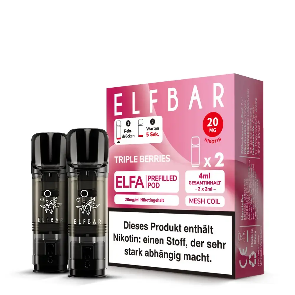 2x Elfbar Elfa Prefilled Pod - Triple Berries