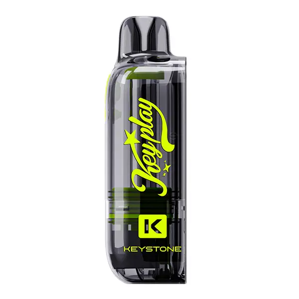 keystone-keyplay-pod-tank-1.jpg Keystone Keyplay Ersatz-Pod, transparentes Gehäuse mit gelbgrünem Schriftzug