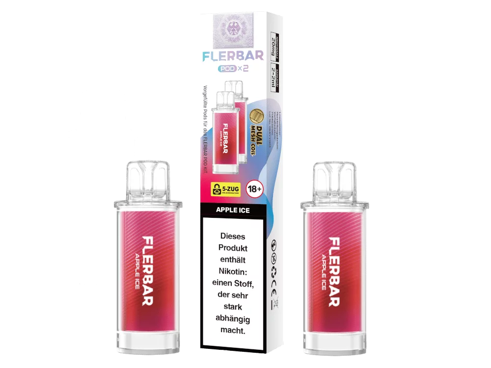 flerbar-pod-20mg-apple-ice-v1_1000x750.png 2x Flerbar - Prefilled Pod - Apple Ice