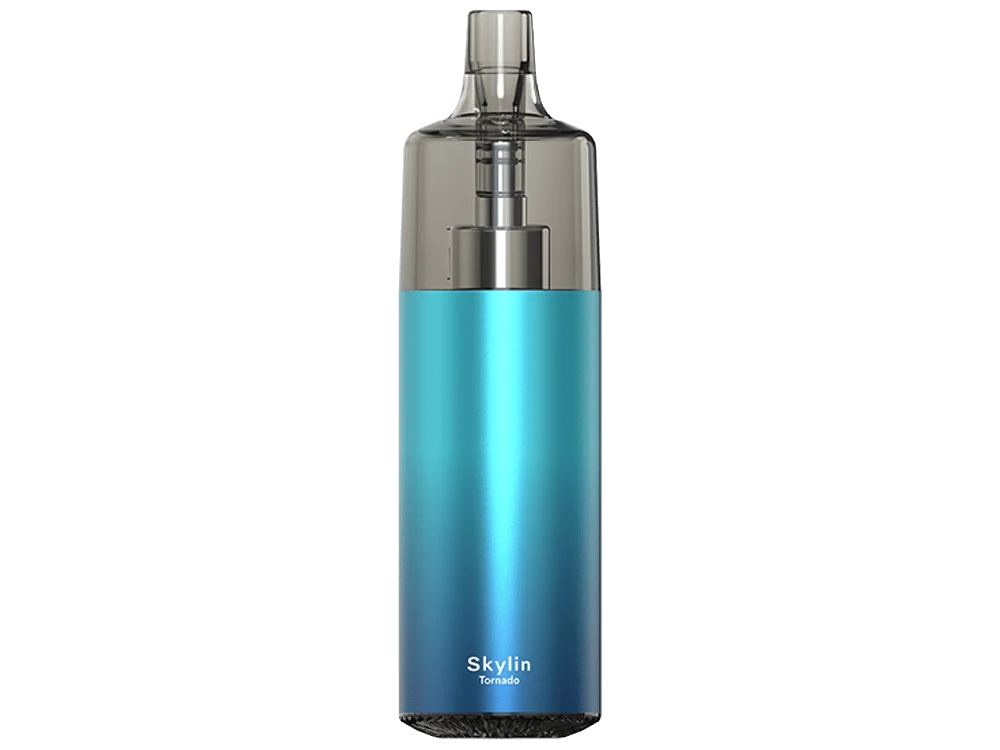 GOBAR Tornado Skylin E-Zigaretten-Set in Blau, schlankes Pod-System von vorne