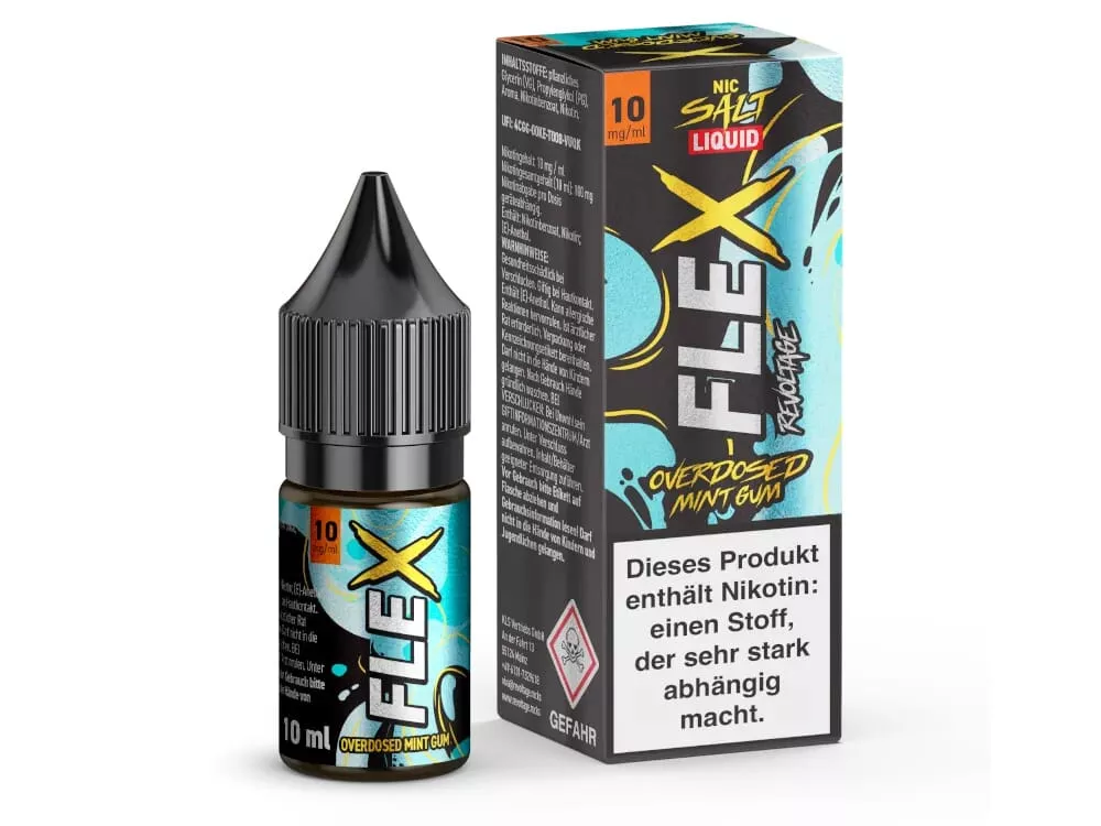 Flex - Overdosed Mint Gum 10ml Nikotinsalz Liquid Flex - Overdosed Mint Gum 10ml Nikotinsalz Liquid