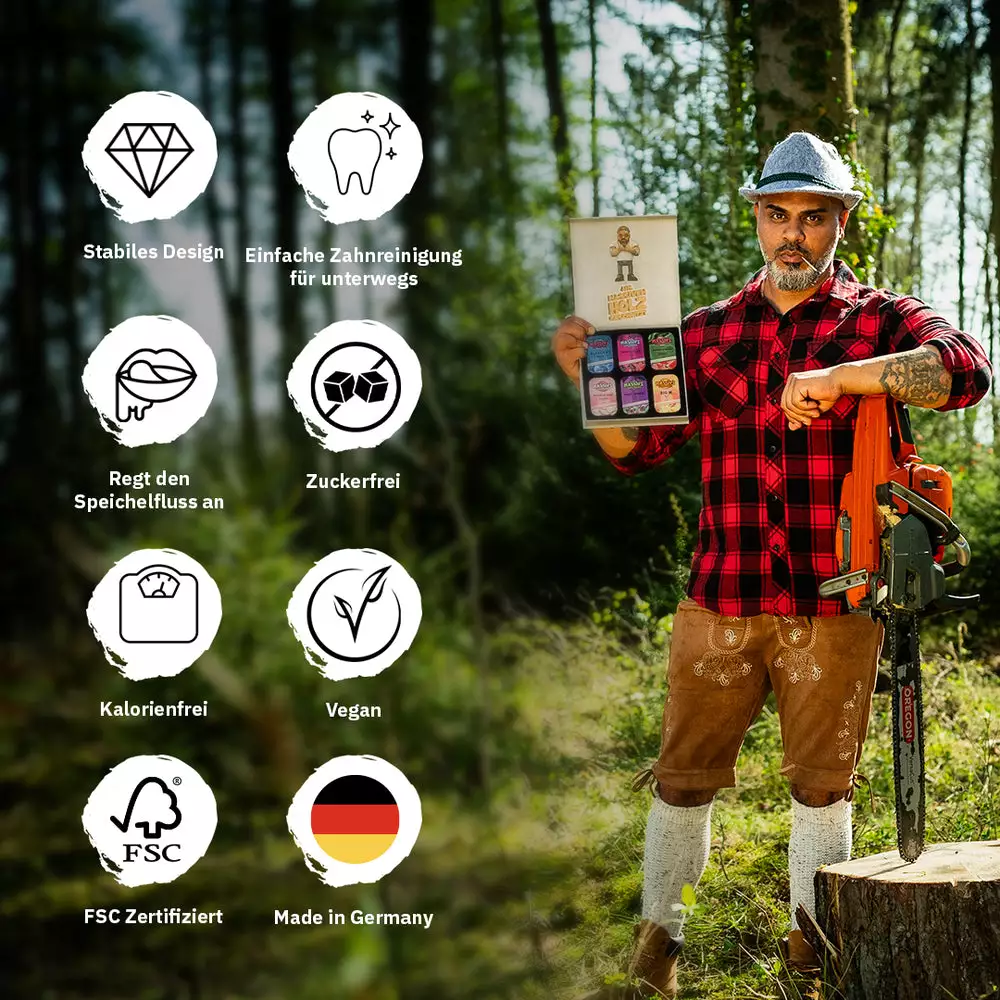 Massiv Big M - 100 Zahnstocher in einer Metallbox