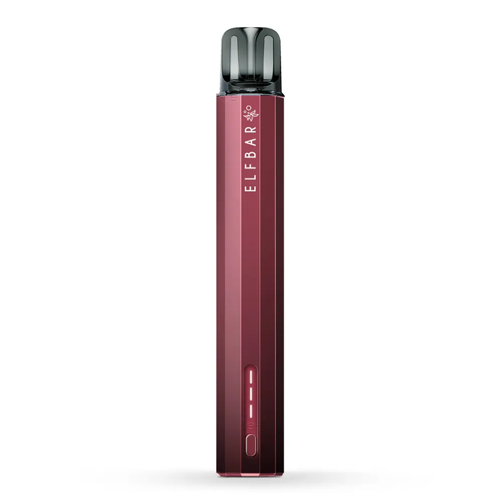 Elfbar Elfa Turbo Pro Refillable Pod Kit in Dunkelrot, schlankes Pod-System mit zwei aufgesteckten Pods