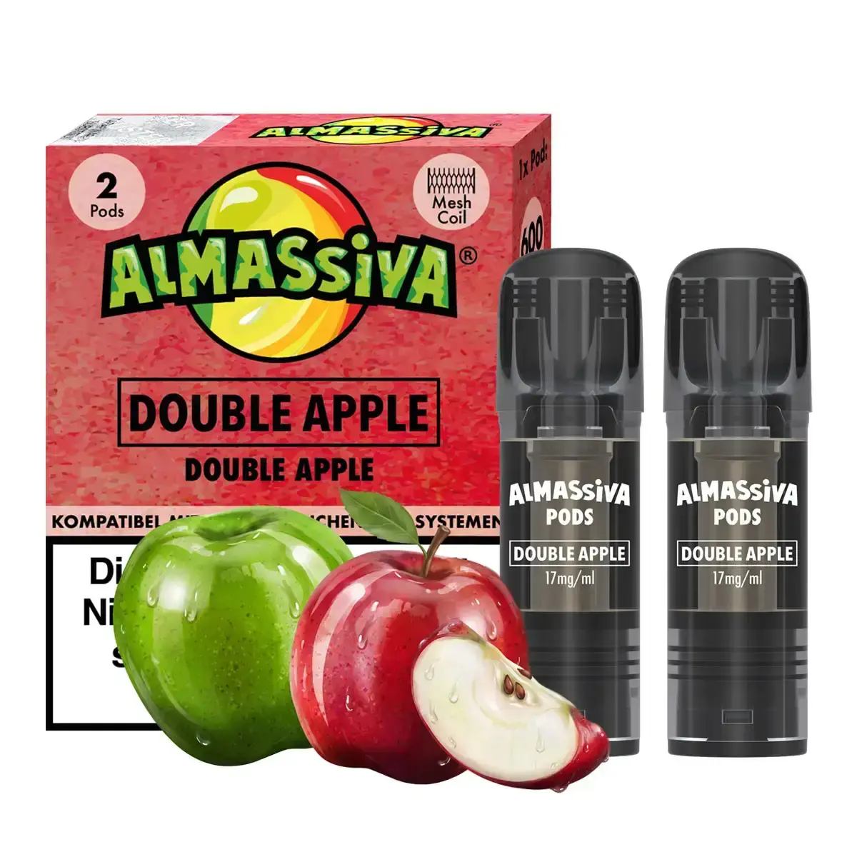 2x Al Massiva Prefilled Pods - Double Apple - 17mg/ml