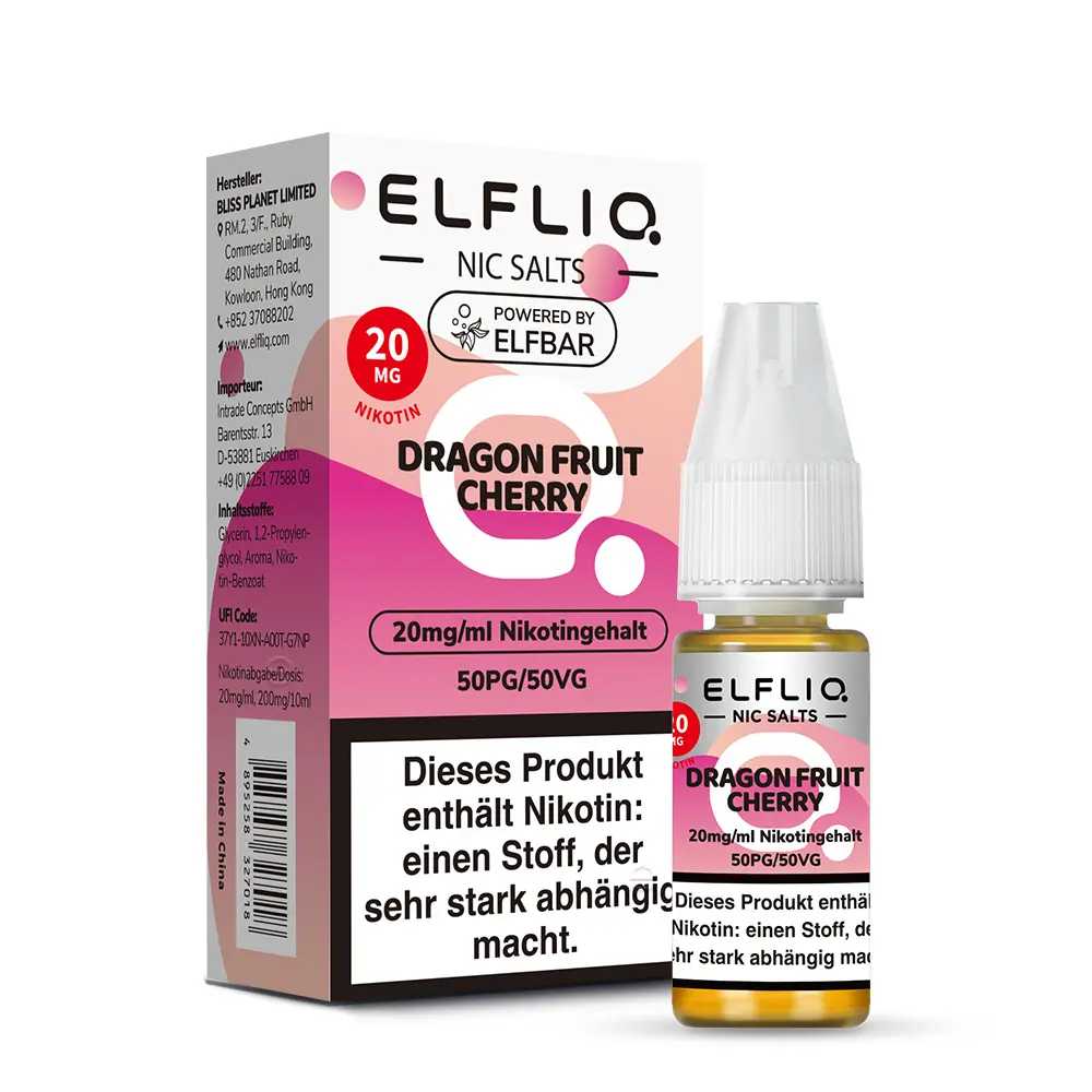 Elfliq Dragon Fruit Cherry - 10ml Nikotinsalz-Liquid