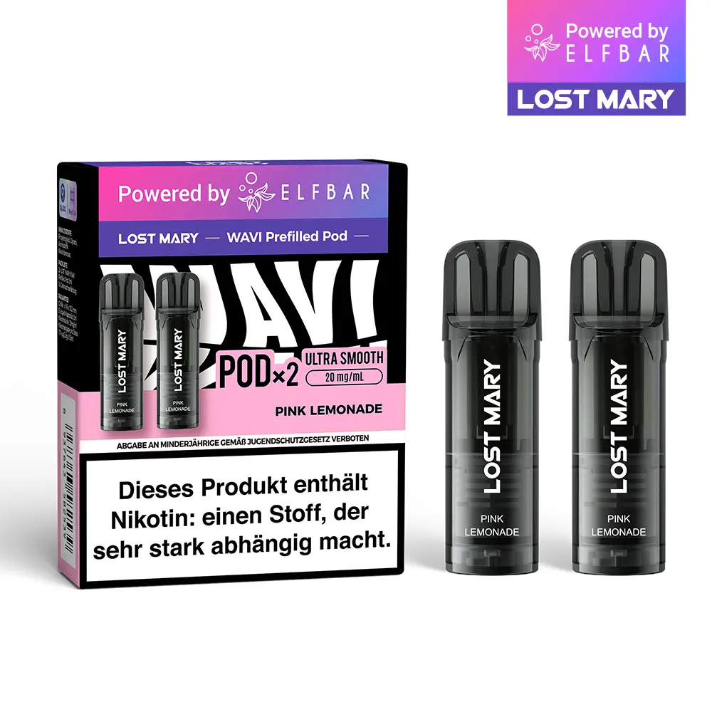 2x Lost Mary Wavi Pod - Pink Lemonade