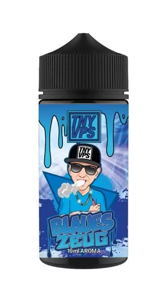 Tony Vapes Blaues Zeug Longfill-Aroma 10ml in runder blauer Flasche mit Cartoon-Motiv