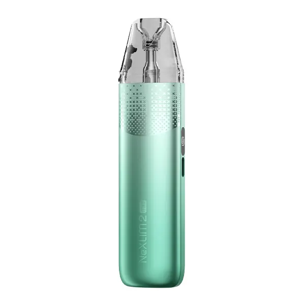 oxva-nexlim-2-mini-pod-kit-7.jpg Oxva NeXlim 2 Mini Pod Kit in Mintgrün, schlankes Pod-System mit transparentem Tank, Frontansicht