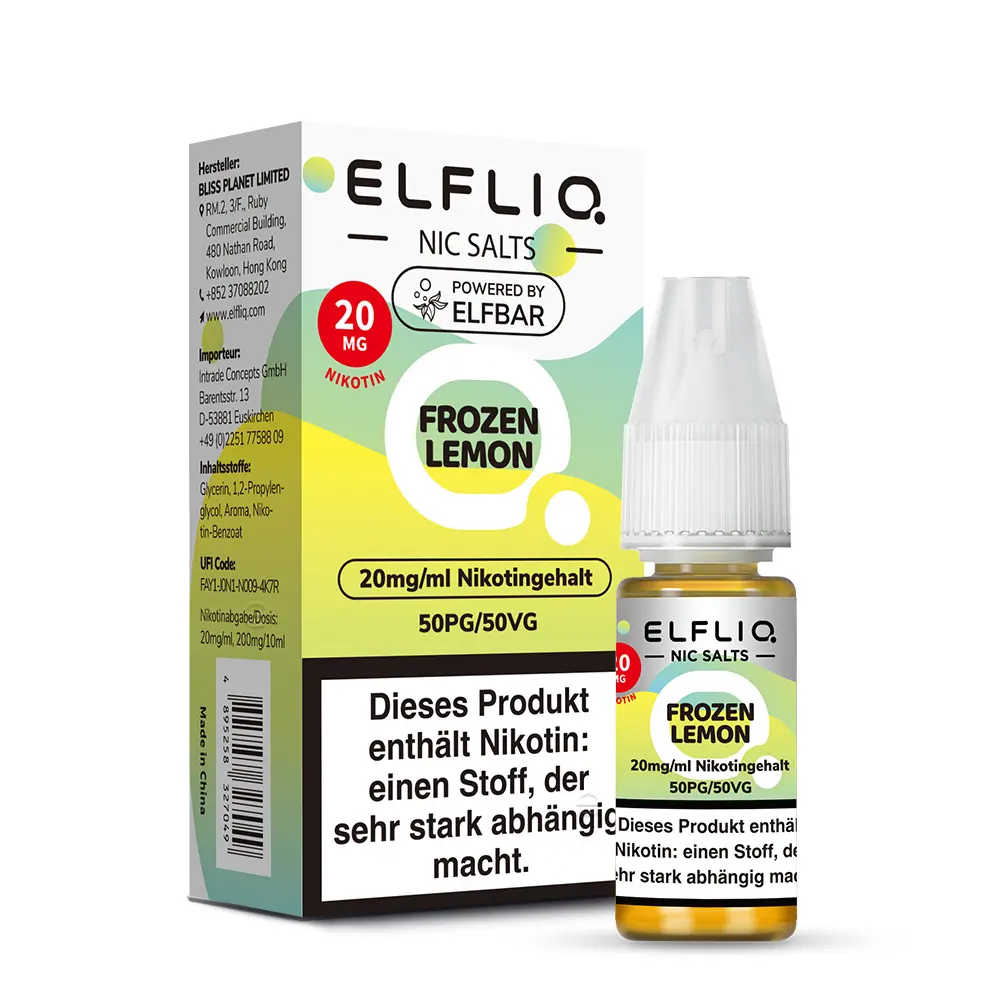 Elfliq Frozen Lemon - 10ml Nikotinsalz-Liquid