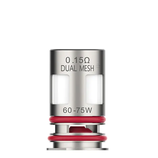Vaporesso GTX Dual Mesh Verdampferkopf 0,15 Ohm 60–75W, Einzelansicht silber-rot