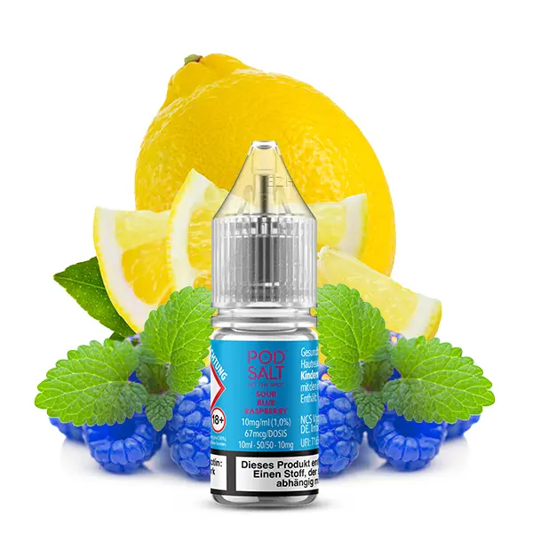 PodSalt - Xtra Sour Blue Raspberry - 10ml Nikotinsalz-Liquid