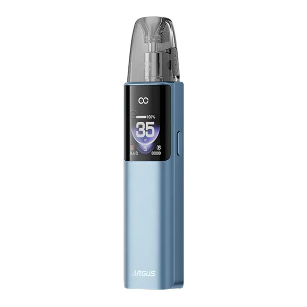 voopoo-argus-g4-5.jpg VooPoo Argus G4 Pod Kit in Hellblau mit Display, Frontalansicht