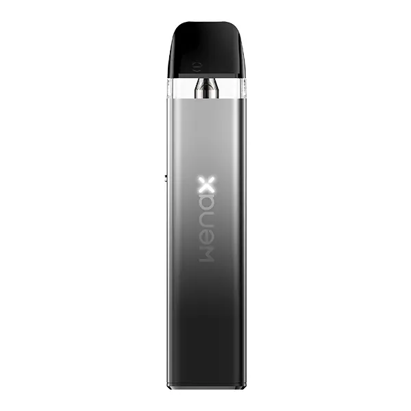 GeekVape Wenax Q Mini Kit in Silber-Grau mit Farbverlauf – kompaktes Pod-System, Frontansicht
