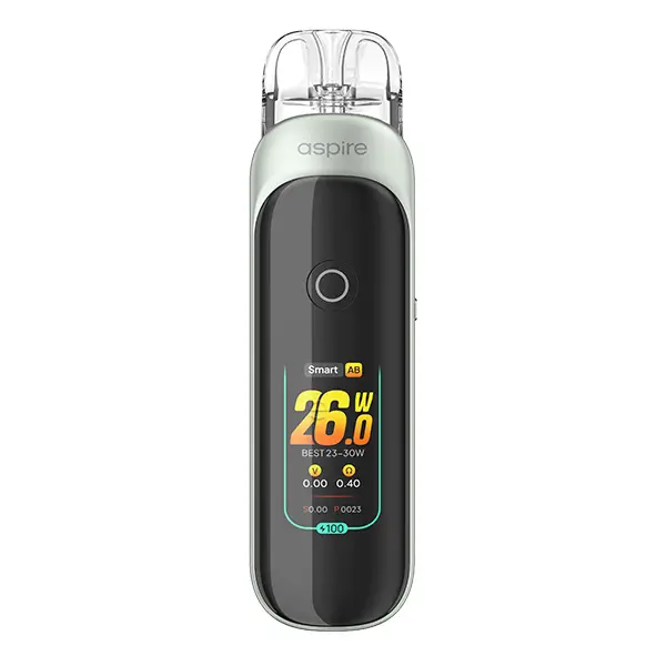 Aspire Pixo Pod Kit in Sage Green mit farbigem Display, Vorderansicht
