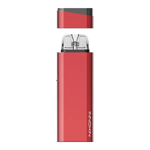Innokin Klypse Plus Pod Kit in Rot mit abgezogenem Pod, Frontansicht