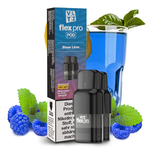 Totally Wicked 2x VLTZ Flex Pro - Blaue Limo - Prefilled Pod 16mg/ml Totally Wicked 2x VLTZ Flex Pro - Blaue Limo - Prefilled Pod 16mg/ml