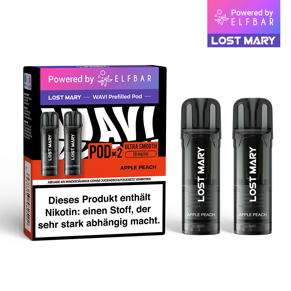 2x Lost Mary Wavi Pod - Apple Peach