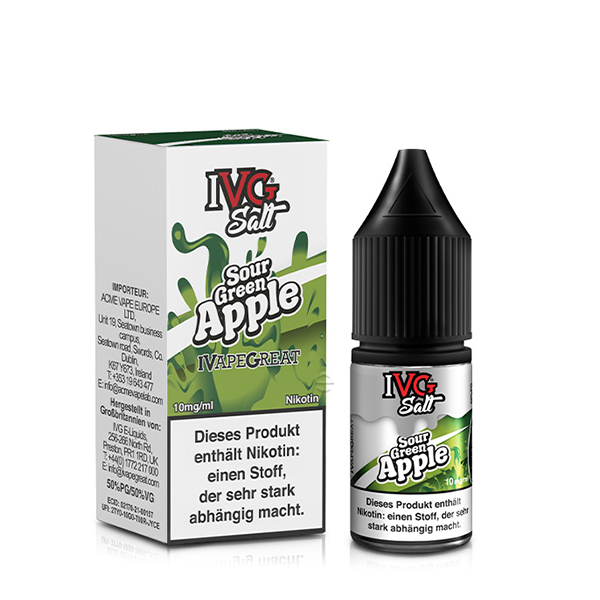 Sour Green Apple - 10ml Nikotinsalz-Liquid