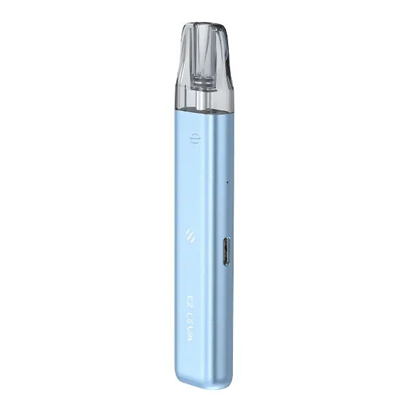 innokin-ez-leva-kit-5BC6F7C0QV6fB8.jpg Innokin EZ Leva Pod Kit in Hellblau – schlankes Stift-Pod-System in der Seitenansicht