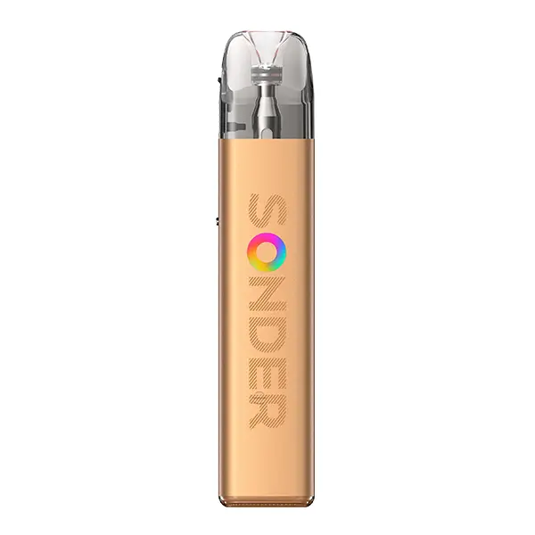 geekvape-sonder-q2-pod-kit-6.jpg GeekVape Sonder Q2 Pod Kit in Goldbeige – schlankes Pod-System mit Sonder-Schriftzug, Frontansicht