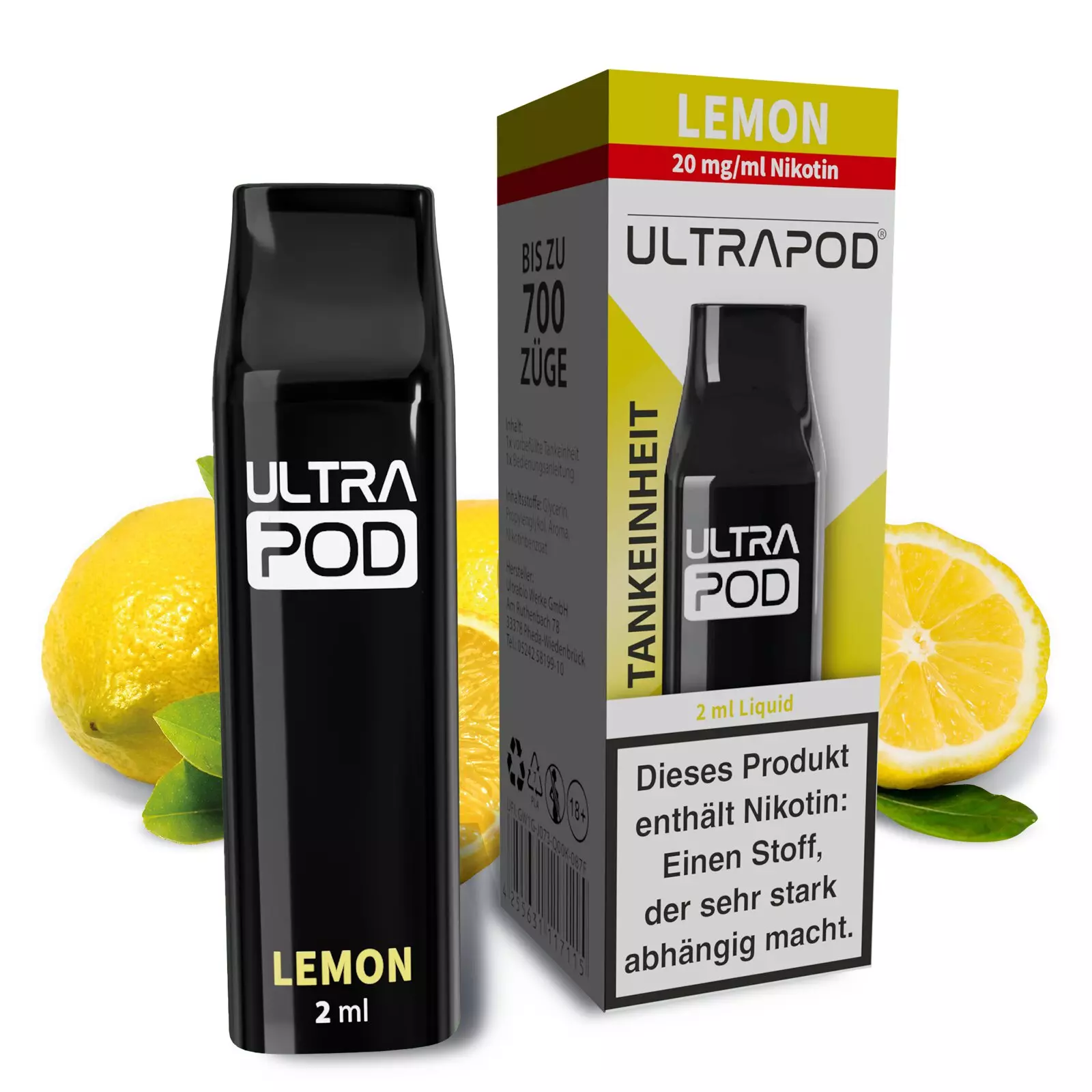 ultrapod-lemon-20mg.jpg Ultrapod Prefilled Pod - Lemon