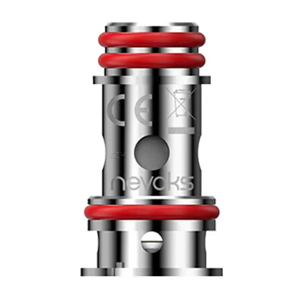 nevoks-spl-10m-coil-verdampferkopf-1 Nevoks SPL-10 M Coil Verdampferkopf mit roten Ringen, Frontansicht freistehend